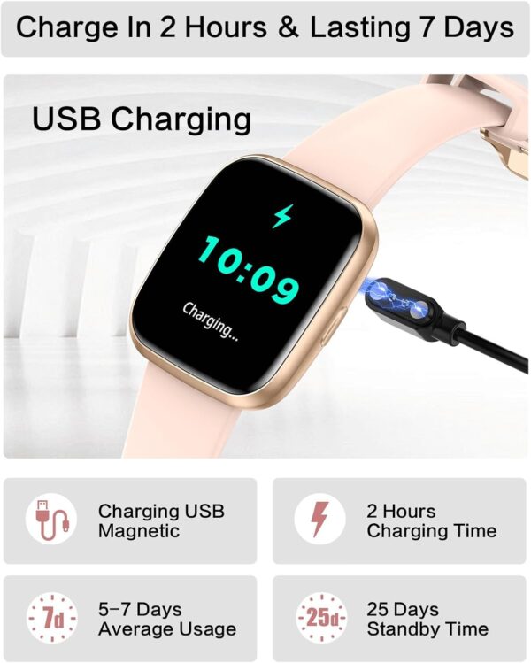 M1000 Smart Watch – Fitness Tracker with Heart Rate Monitor & Bluetooth Connectivity